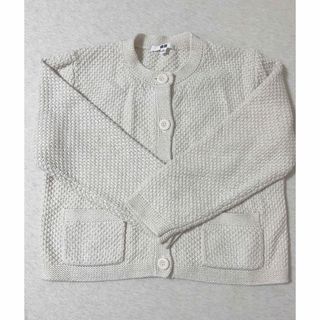 ユニクロ(UNIQLO)のユニクロ　美品ニットショートジャケット(ノーカラージャケット)