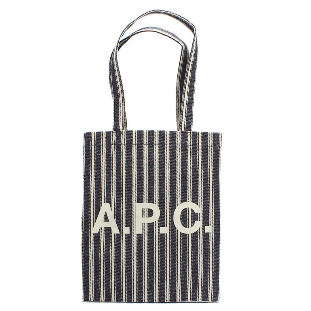 新品 A.P.C アーペーセー トートバッグ ネイビー/ホワイトー内側