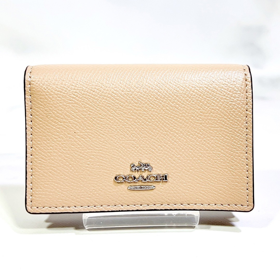 【新品未使用】COACH コーチ カードケース 名刺入れ ベージュ