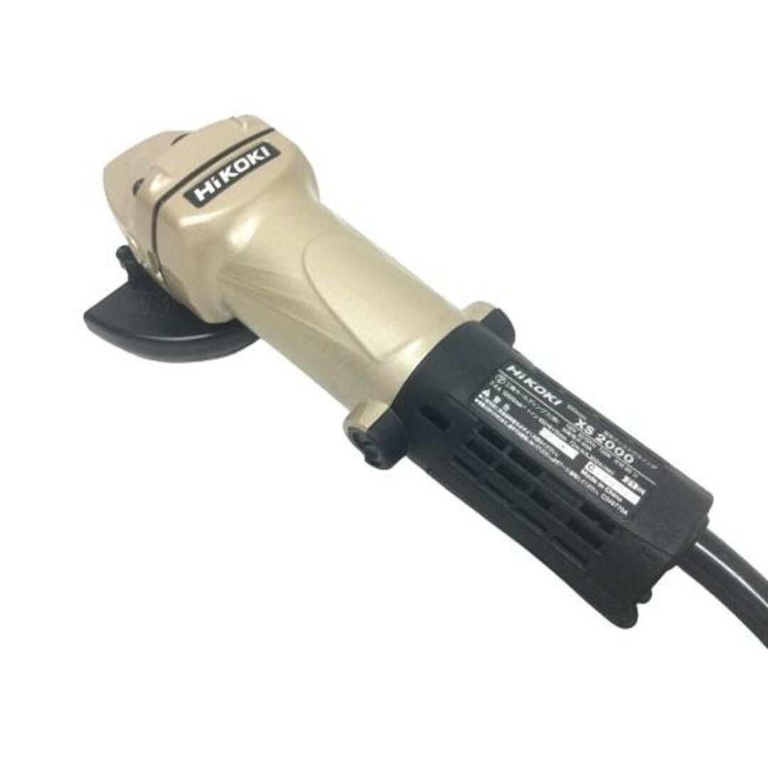 ☆未使用品☆ HIKOKI ハイコーキ 100mm 細径 電気ディスクグラインダ XS2000 最大出力960W スピンドルロック付 研磨機 サンダー100V 70375