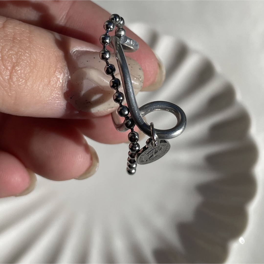 coin ball chain Y _コイン ボールチェーン Y イヤーカフ レディースのアクセサリー(イヤーカフ)の商品写真