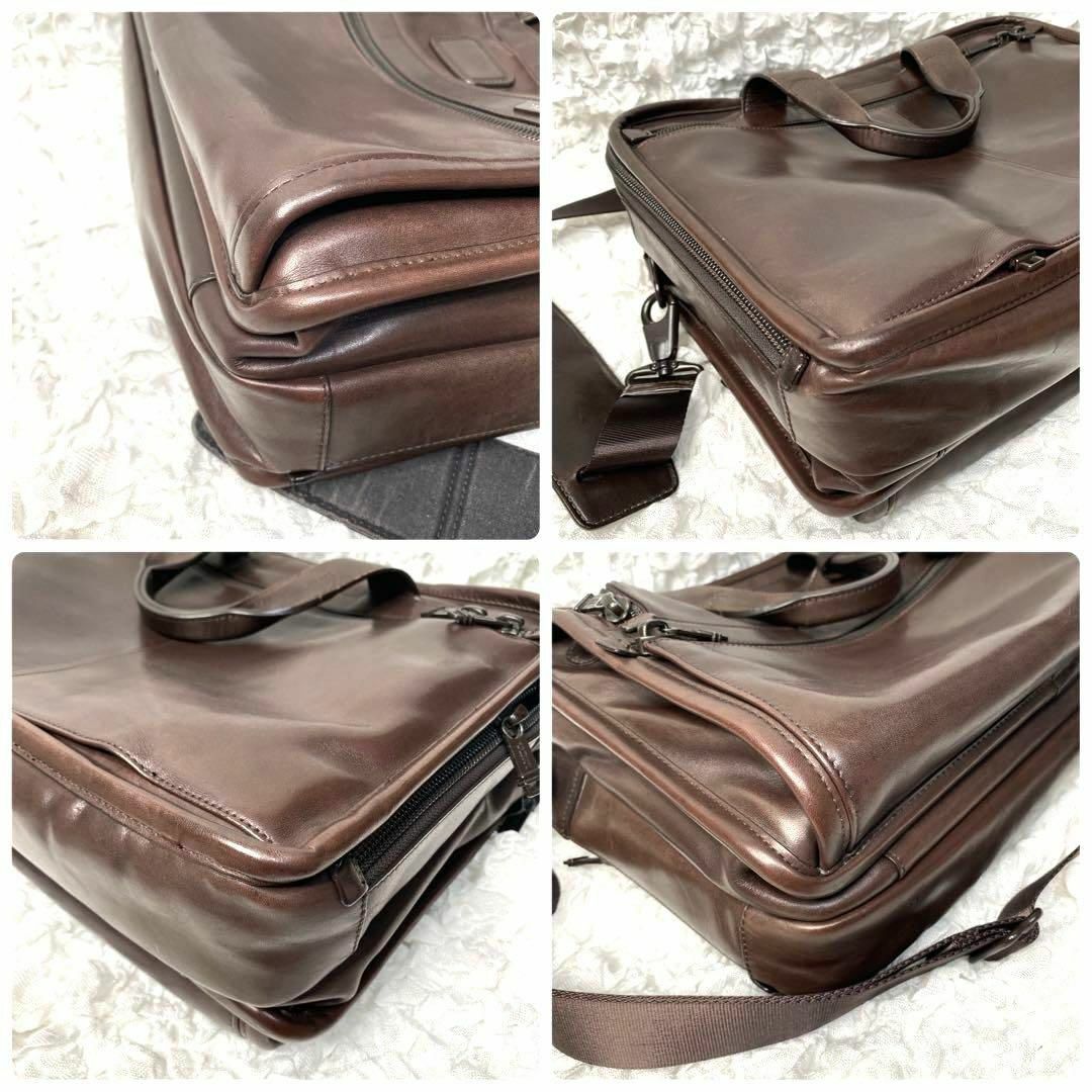 TUMI - f18【美品】トゥミ オールレザー オーガナイザー A4 PC 大容量