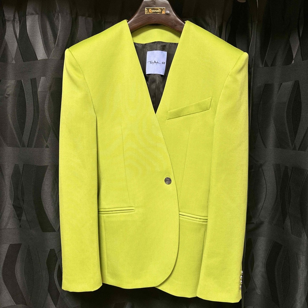 Mugler H&M Defined-Waist Wool Blazer