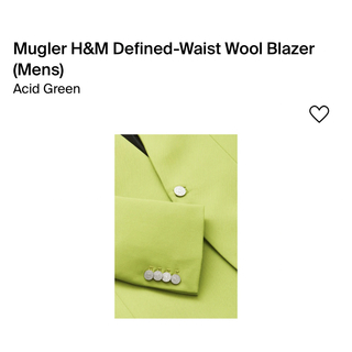 Mugler H&M Defined-Waist Wool Blazer