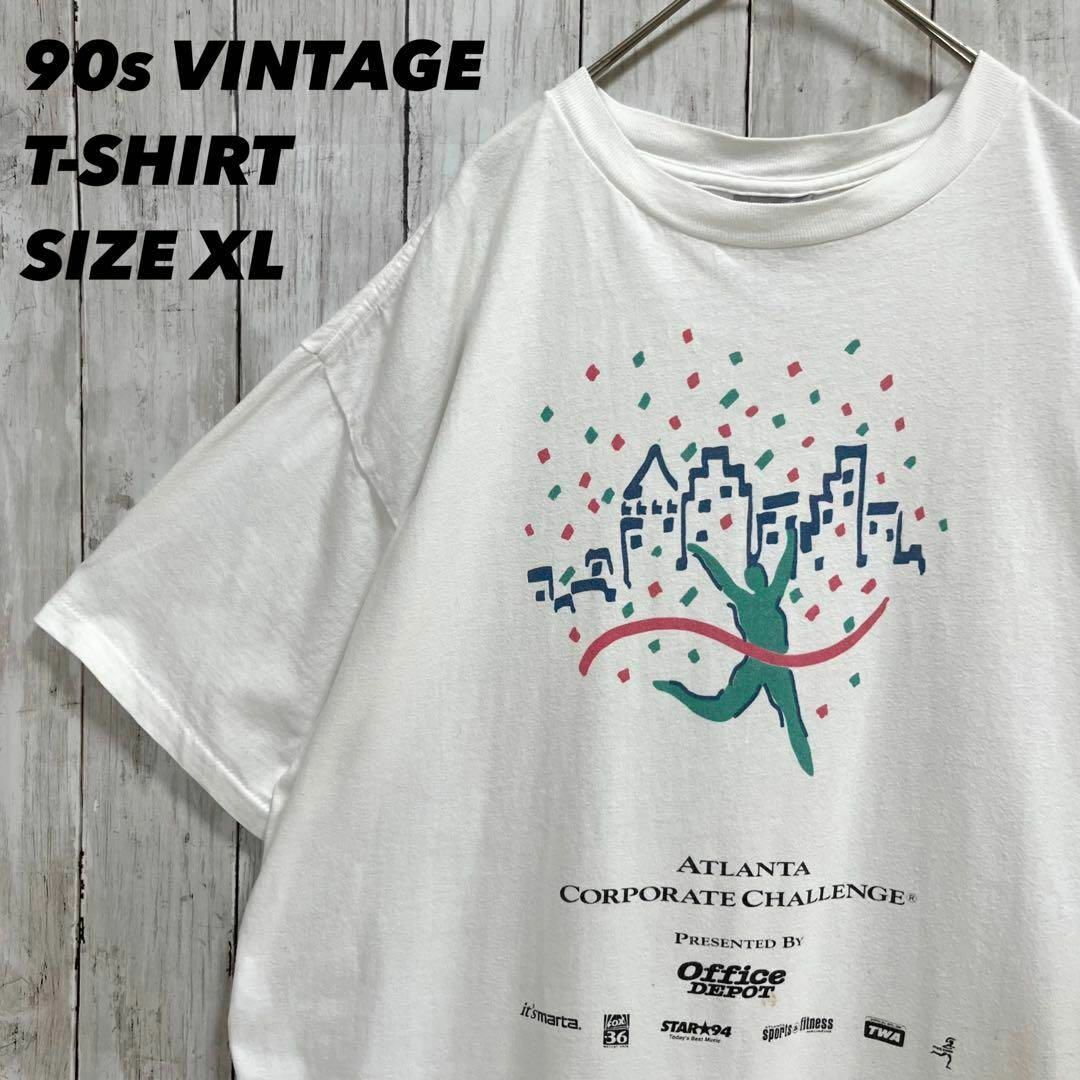 90sヴィンテージシングルステッチONEITAプリントTシャツ　ゆるだぼXL