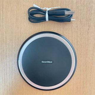 DesertWest ワイヤレス充電器 Qi認証済み/PSEマーク付き(バッテリー/充電器)