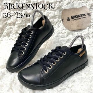 ビルケンシュトック(BIRKENSTOCK)のf2【極美品】ビルケンシュトック アラン レザー レースアップスニーカー 23(ローファー/革靴)