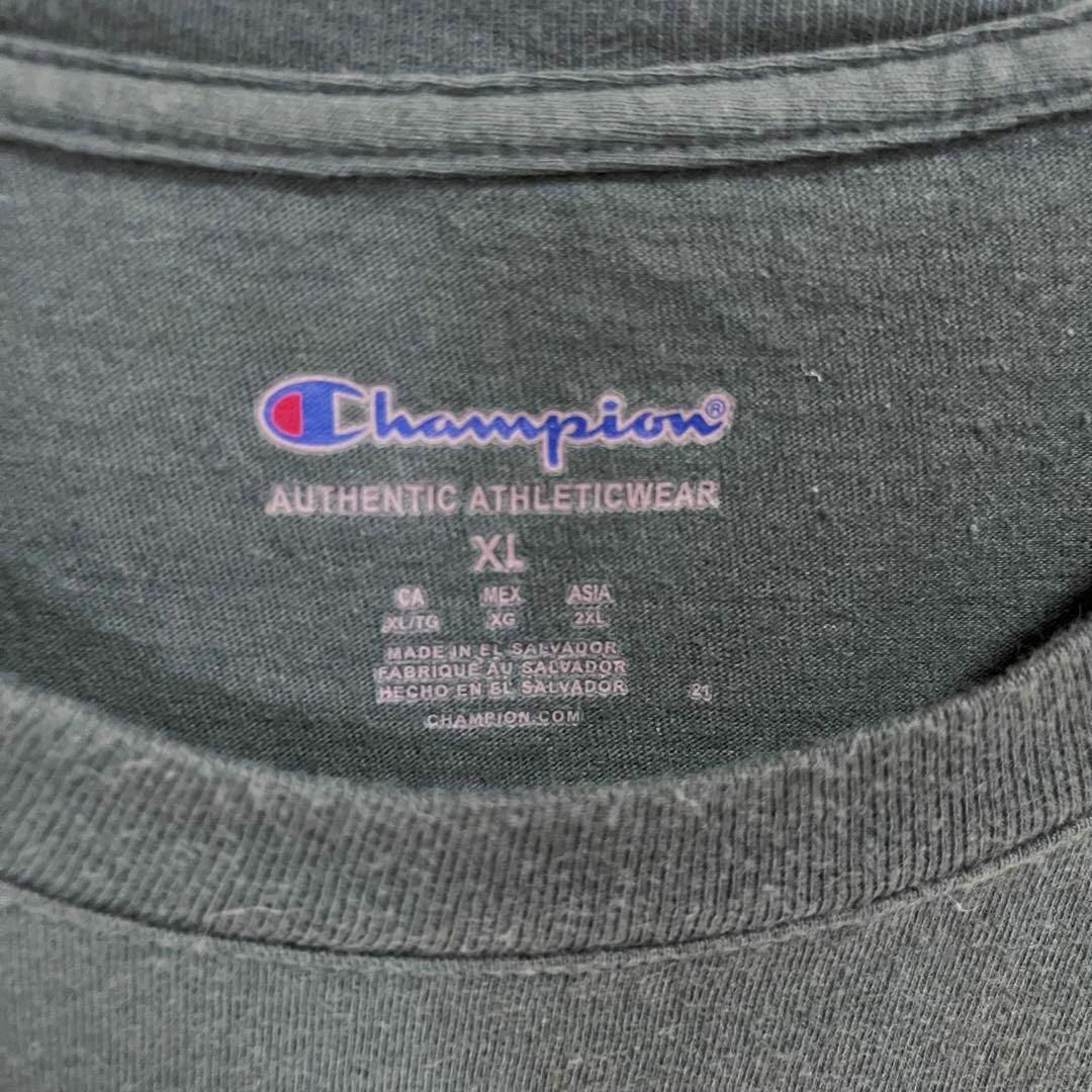 Champion(チャンピオン)のアメリカ古着CHAMPION ゆるだぼオーバーサイズビッグロゴプリントTシャツ緑 メンズのトップス(Tシャツ/カットソー(半袖/袖なし))の商品写真