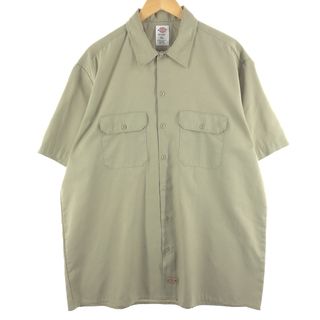 ディッキーズ(Dickies)の古着 ディッキーズ Dickies 半袖 ワークシャツ メンズXL /eaa360170(シャツ)