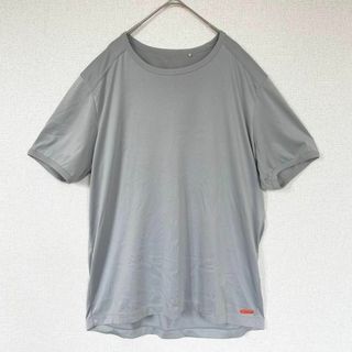 ユニクロ(UNIQLO)のユニクロ メンズ 【XL】半袖カットソー Tシャツ 薄手 涼しめ グレー(Tシャツ/カットソー(半袖/袖なし))