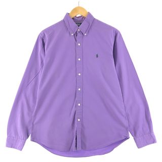 ラルフローレン(Ralph Lauren)の古着 ラルフローレン Ralph Lauren POLO by Ralph Lauren 長袖 ボタンダウンシャツ メンズM /eaa357663(シャツ)