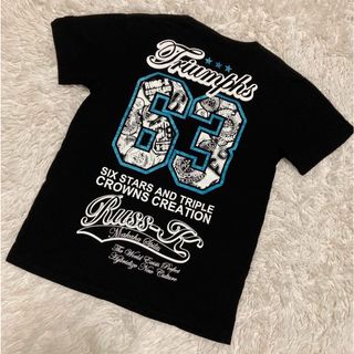 ラスケー(RUSS・K)のRUSS-K  Tシャツ ラメ  ロゴ  ブラック(Tシャツ/カットソー(半袖/袖なし))