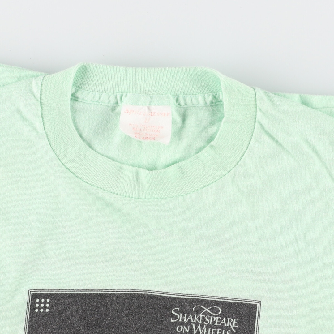 80年代 Sportswear SHAKESPEARE シェイクスピア 両面プリント 偉人Tシャツ USA製 メンズM ヴィンテージ /eaa360846