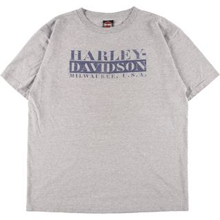 ハーレーダビッドソン(Harley Davidson)の古着 ハーレーダビッドソン Harley-Davidson 鷲柄 イーグル柄 両面プリント モーターサイクル バイクTシャツ メンズXL /eaa360847(Tシャツ/カットソー(半袖/袖なし))