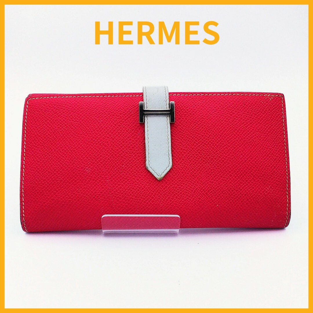 【美品】HERMES エルメス　ベアン　長財布　三つ折り財布