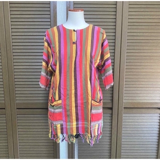 デプト(DEPT)の【SALE】vintage stripe fringe blouse(シャツ/ブラウス(半袖/袖なし))