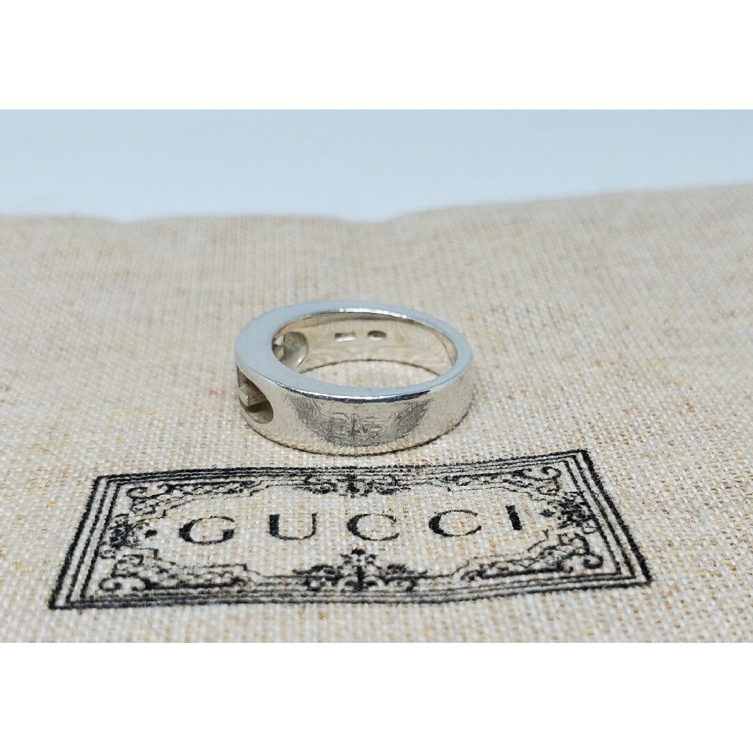 Gucci(グッチ)の【レア廃盤中古品】GUCCI GG オールドグッチ リング シルバー925 レディースのアクセサリー(リング(指輪))の商品写真