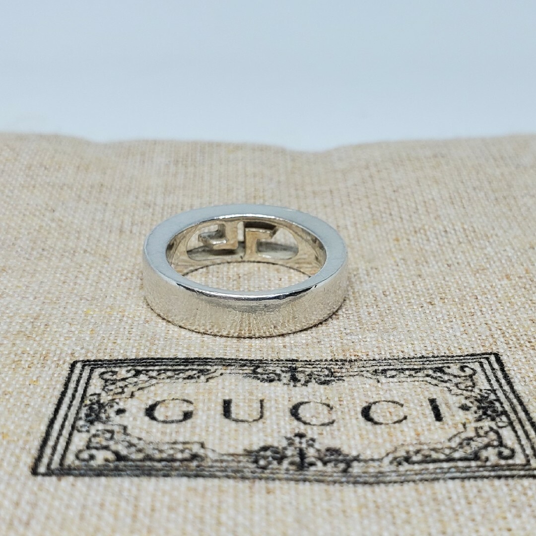 Gucci(グッチ)の【レア廃盤中古品】GUCCI GG オールドグッチ リング シルバー925 レディースのアクセサリー(リング(指輪))の商品写真