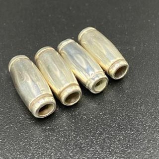 49 未使用 LARRY SMITH シルバー950 パイプビーズ4個 カスタムの通販