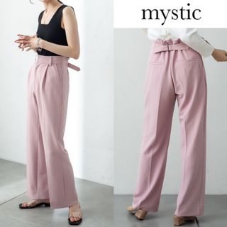 ミスティック(mystic)のミスティック バック ベルト センタープレス パンツ ピンク(カジュアルパンツ)