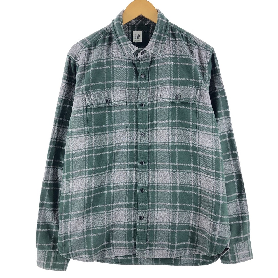 GAP(ギャップ)の古着 ギャップ GAP チェック柄 長袖 フランネルシャツ メンズL /eaa359675 メンズのトップス(シャツ)の商品写真