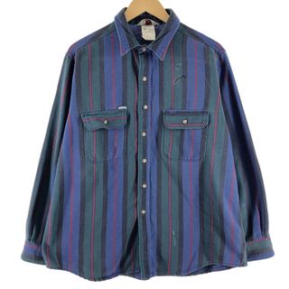 カーハート(carhartt)の古着 カーハート Carhartt マルチストライプ 長袖 ヘビーネルシャツ メンズXL /eaa359636(シャツ)