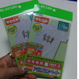 エレコム(ELECOM)のアイロンペーパー　葉書サイズ５枚入り　2袋セット(オフィス用品一般)