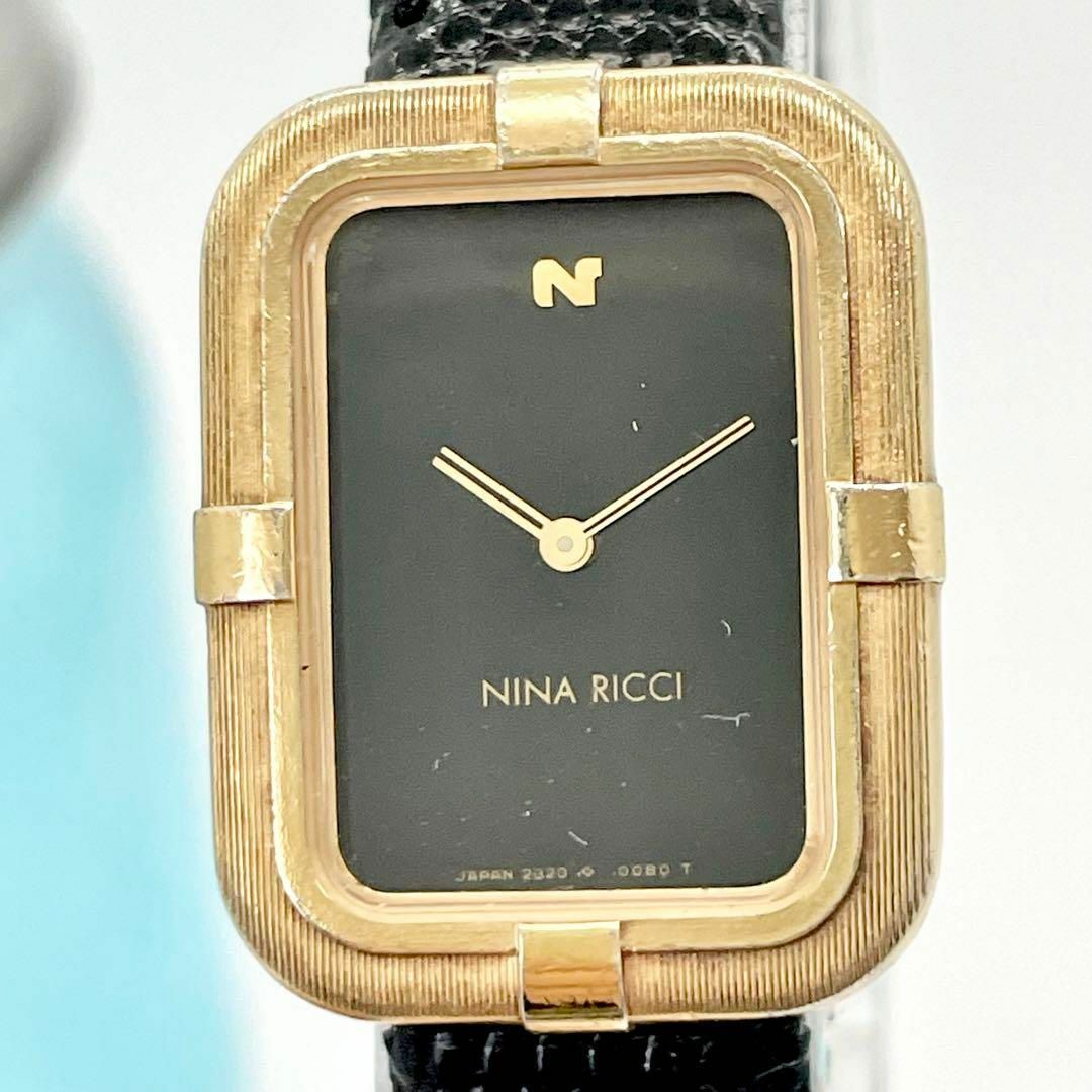 584 NINA RICCI ニナリッチ時計 レディース腕時計 ブラック 華奢 - 腕時計
