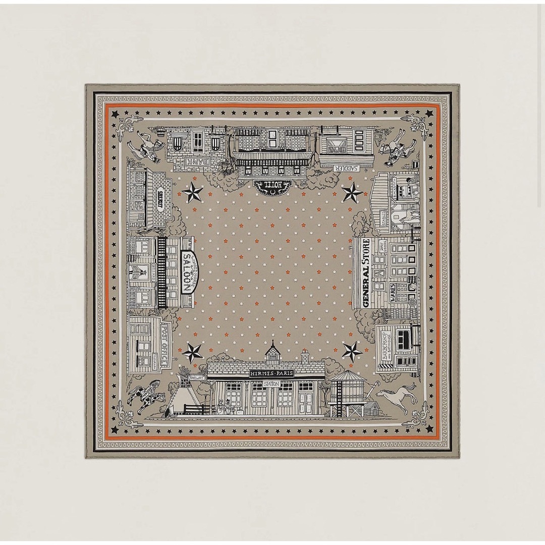 エルメス HERMES バンダナ 55 《Paris Station》新品未使用