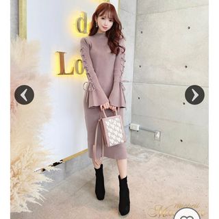 新品未開封michellMacaronミシェルマカロン♡クロシェニットワンピース