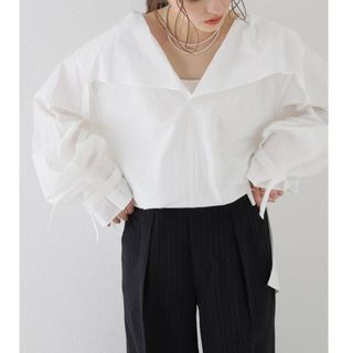 イエナ(IENA)のIENA【ESLOW】DRAWSTRING SHIRT プルオーバー シャツ(シャツ/ブラウス(長袖/七分))