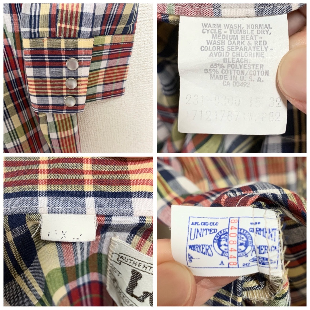 Lee - ☆美品☆70s Lee ウエスタンシャツ USA製 マルチカラー Lee - ☆美品☆70s Lee ウエスタンシャツ USA製 マルチカラー