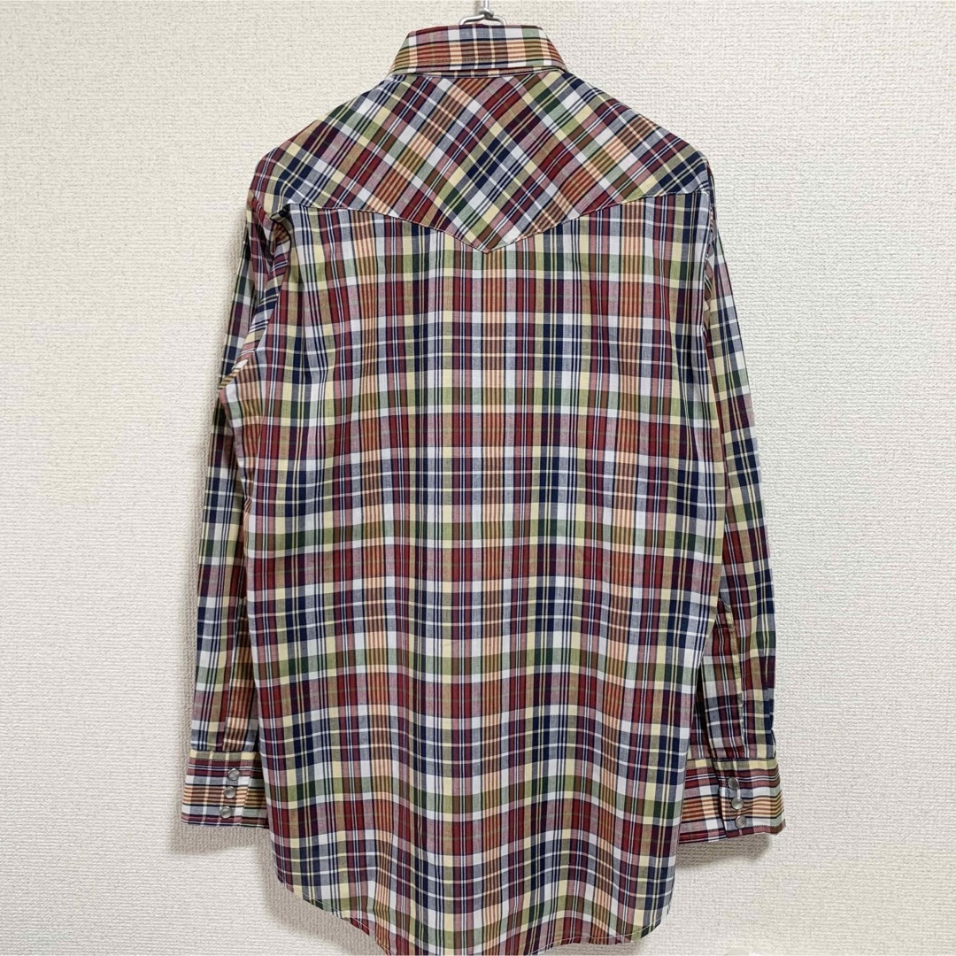 ★美品★70s Lee ウエスタンシャツ USA製 マルチカラー チェックシャツ 4