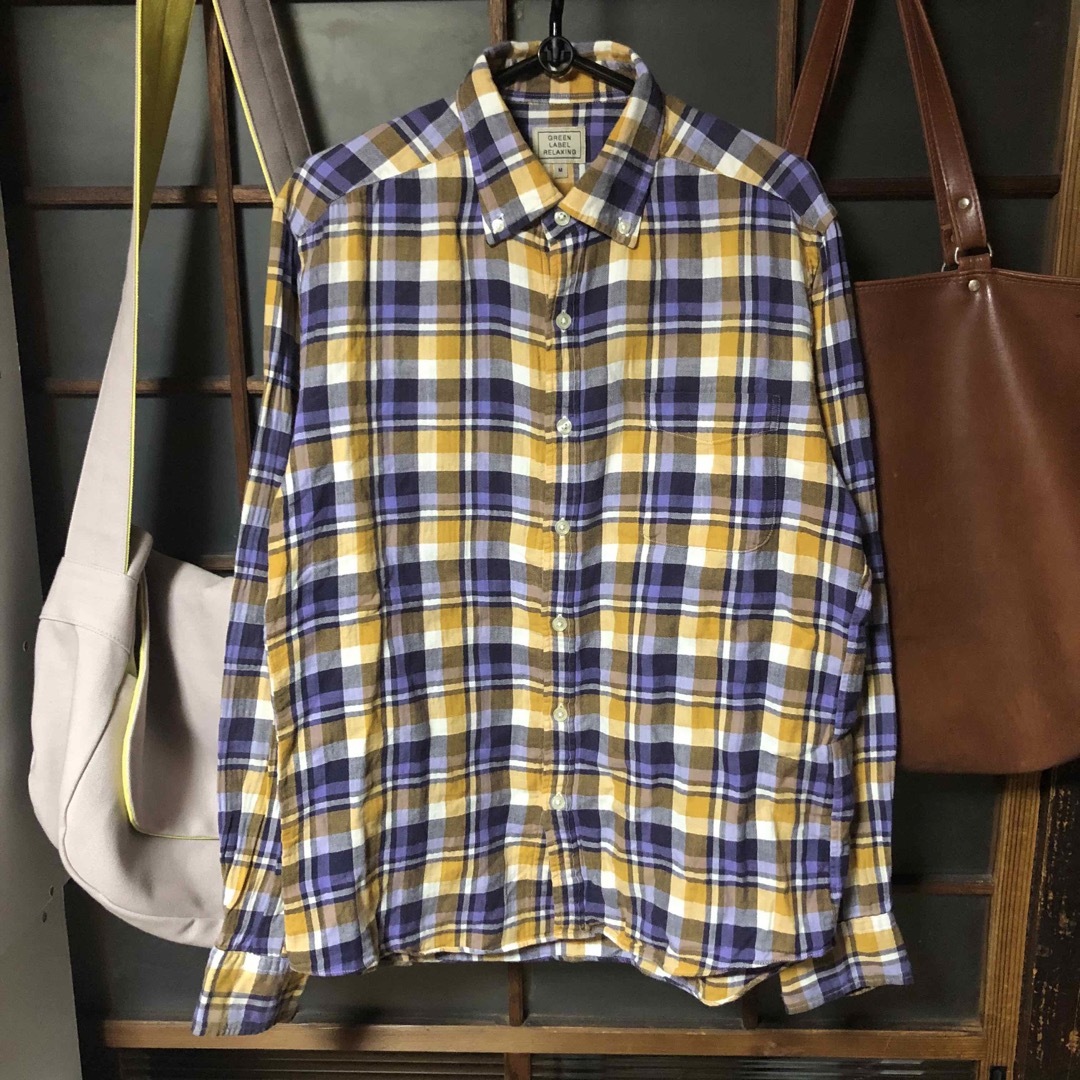 UNITED ARROWS green label relaxing(ユナイテッドアローズグリーンレーベルリラクシング)の【美品】GREEN LABEL RELAXING チェックボタンダウンシャツ M メンズのトップス(シャツ)の商品写真