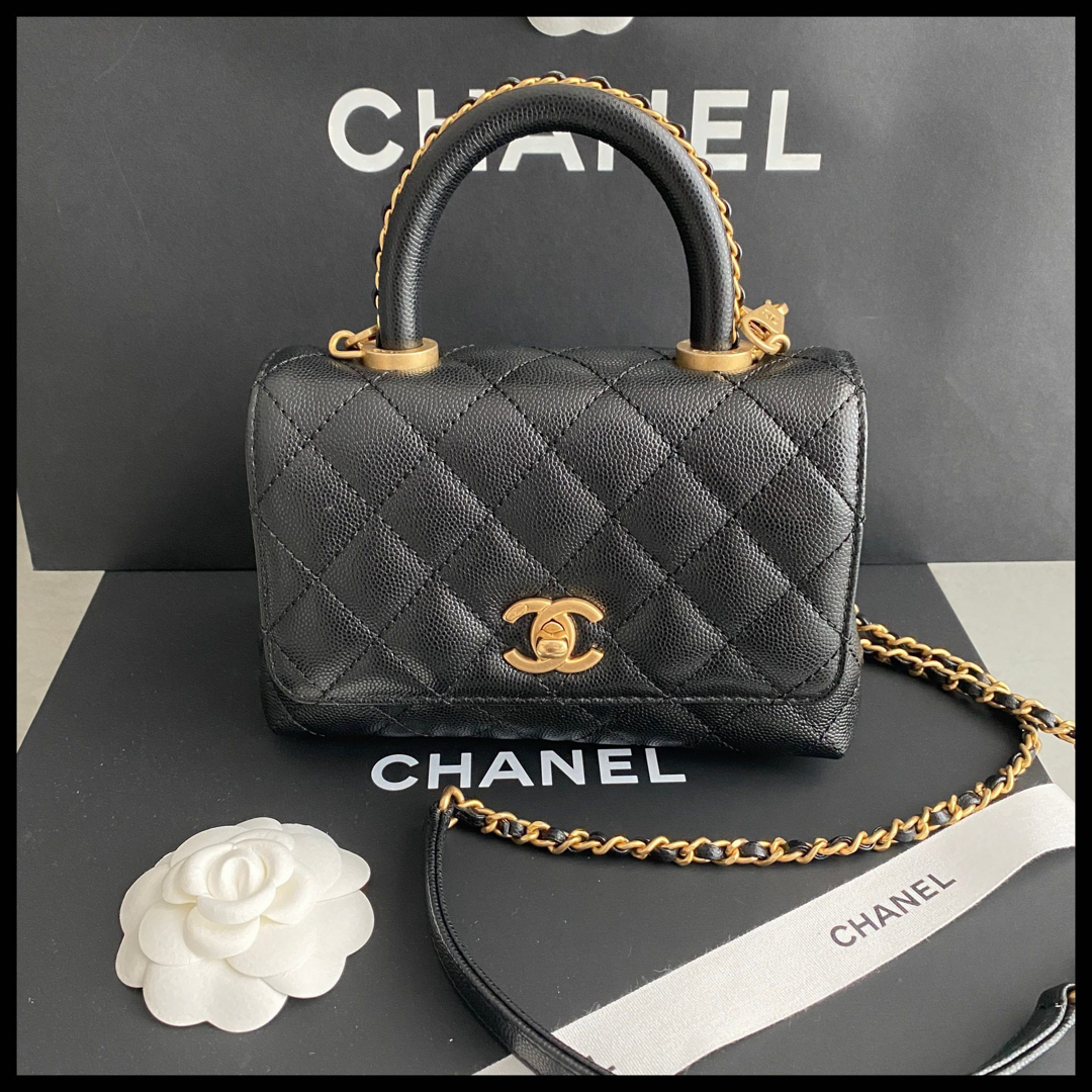 CHANEL】23P ココハンドルミニ 19cm マトラッセ | www.innoveering.net