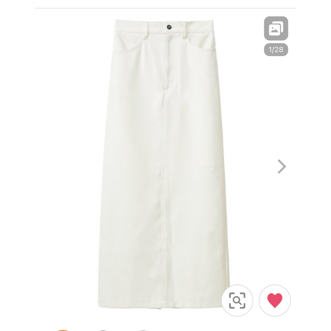 新品タグ付き★ホワイトスカート 【CLANE/クラネストレートロングスカート