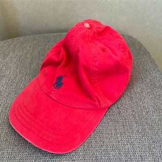 ポロラルフローレン(POLO RALPH LAUREN)の【やや難あり】POLO RALPH LAUREN キッズキャップ　赤　56cm(帽子)