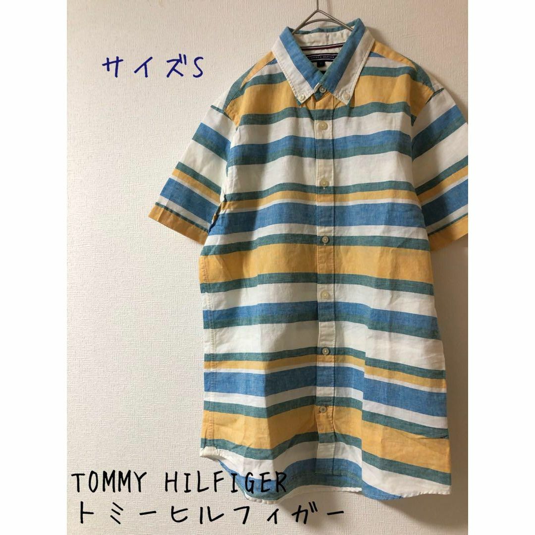 TOMMY HILFIGER(トミーヒルフィガー)のTOMMY HILFIGERトミーヒルフィガー コットンリネン 半袖シャツS メンズのトップス(シャツ)の商品写真