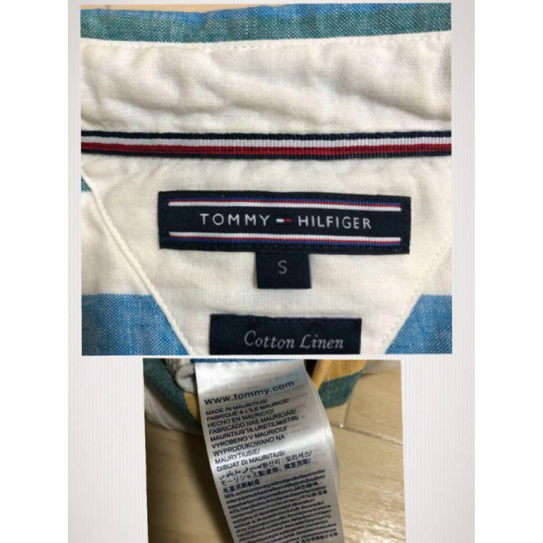 TOMMY HILFIGER(トミーヒルフィガー)のTOMMY HILFIGERトミーヒルフィガー コットンリネン 半袖シャツS メンズのトップス(シャツ)の商品写真