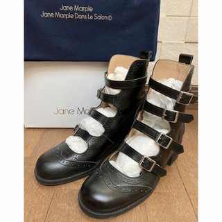 ジェーンマープル(JaneMarple)のJane marple ７万円 ストラップ シューズ 靴 S 23 23,5 黒(ローファー/革靴)