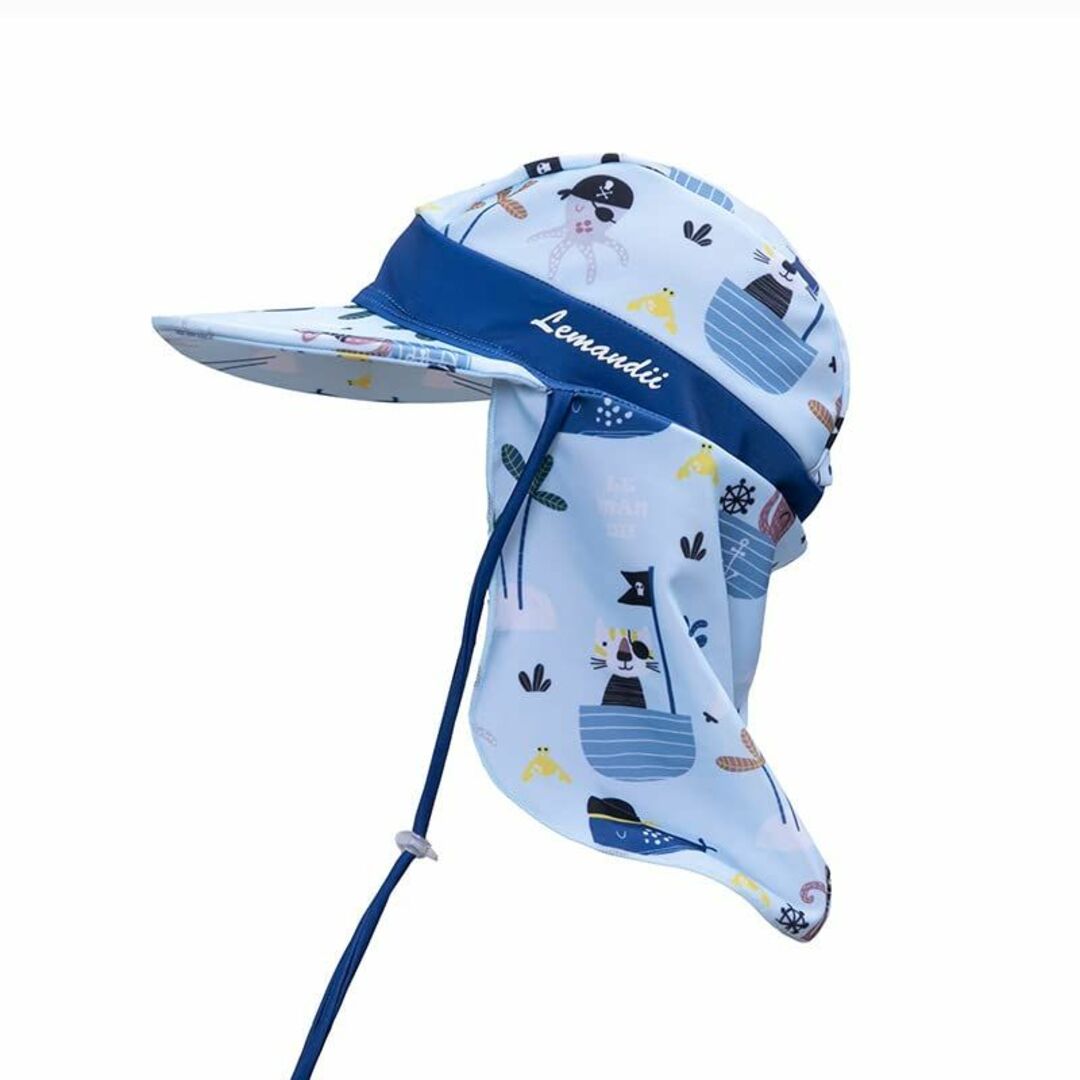 【色: 明色】子供のUV保護帽子日よけ水遊びキャップ日よけ子供女の子水泳キャップ