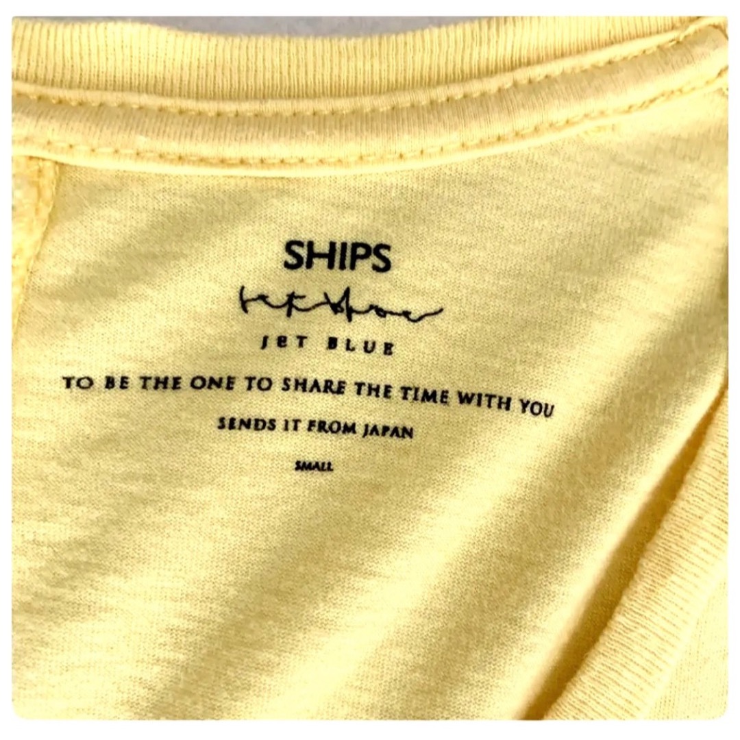 SHIPS JET BLUE(シップスジェットブルー)のシップス　ジェットブルー　レディース　半袖Tシャツ　プリント　イエロー　Sサイズ レディースのトップス(Tシャツ(半袖/袖なし))の商品写真