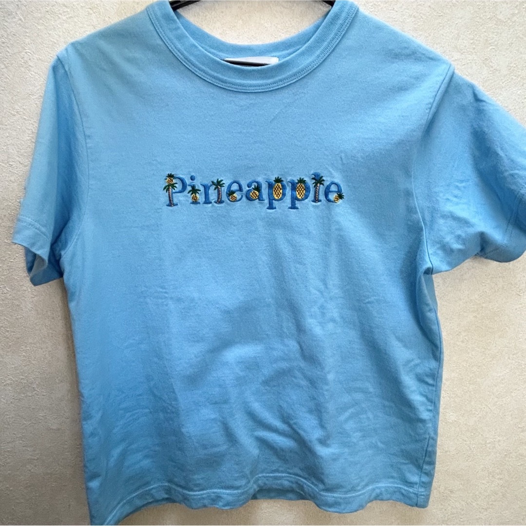 CHILD WOMAN(チャイルドウーマン)のチャイルドウーマン 天竺 Pineapple/Flower 刺繍Tシャツ レディースのトップス(Tシャツ(半袖/袖なし))の商品写真