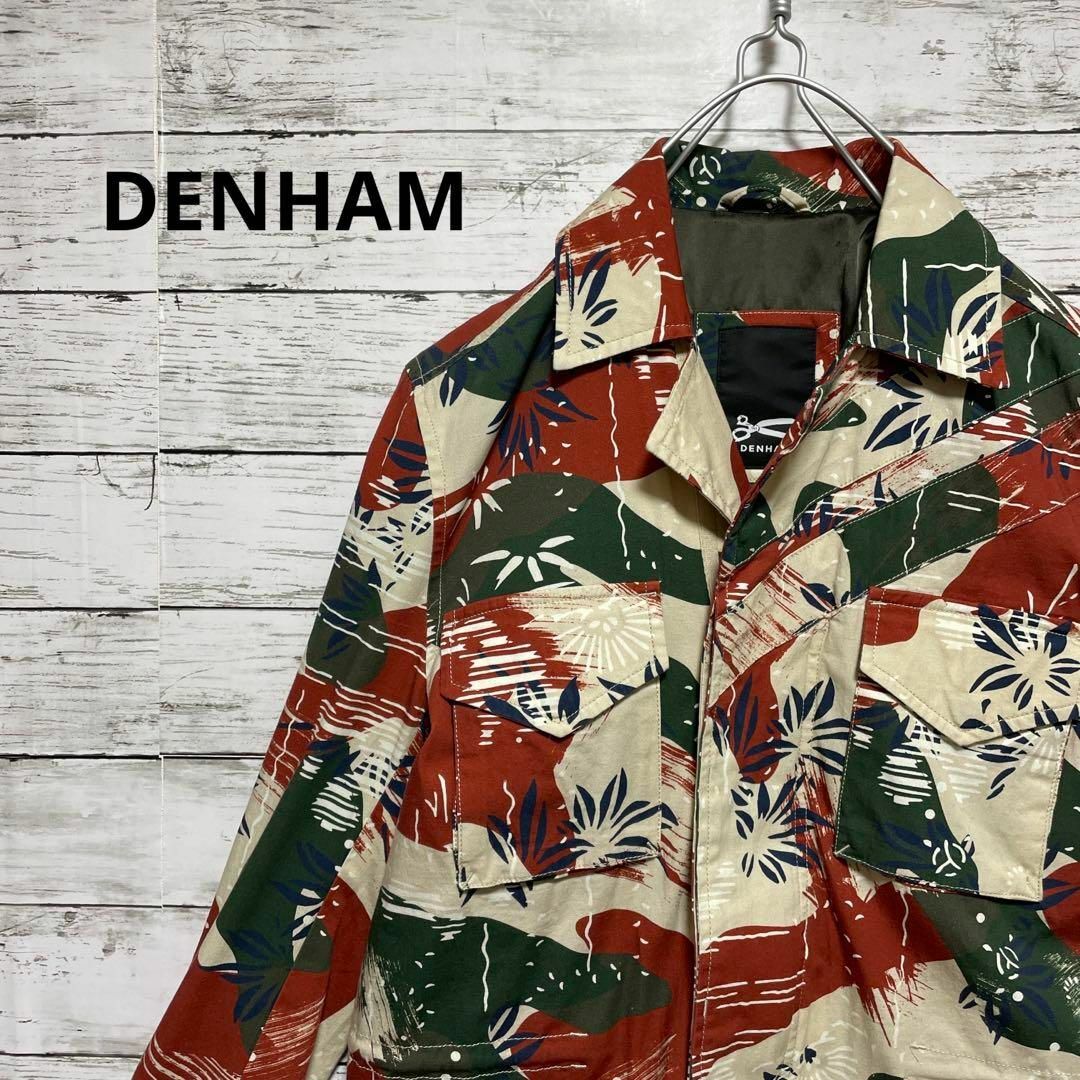 DENHAM DENHAM 総柄ミリタリージャケット お洒落 個性派 入手困難 激