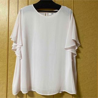 ユニクロ(UNIQLO)の未使用 ユニクロ ブラウス ピンク シアー ベスト ジレ ブラウン(シャツ/ブラウス(半袖/袖なし))