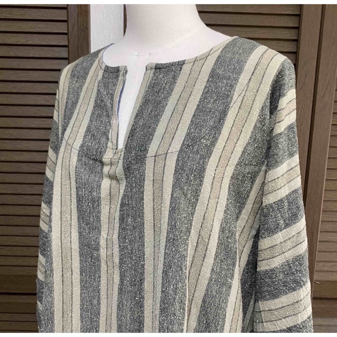 vintage stripe caftan dress