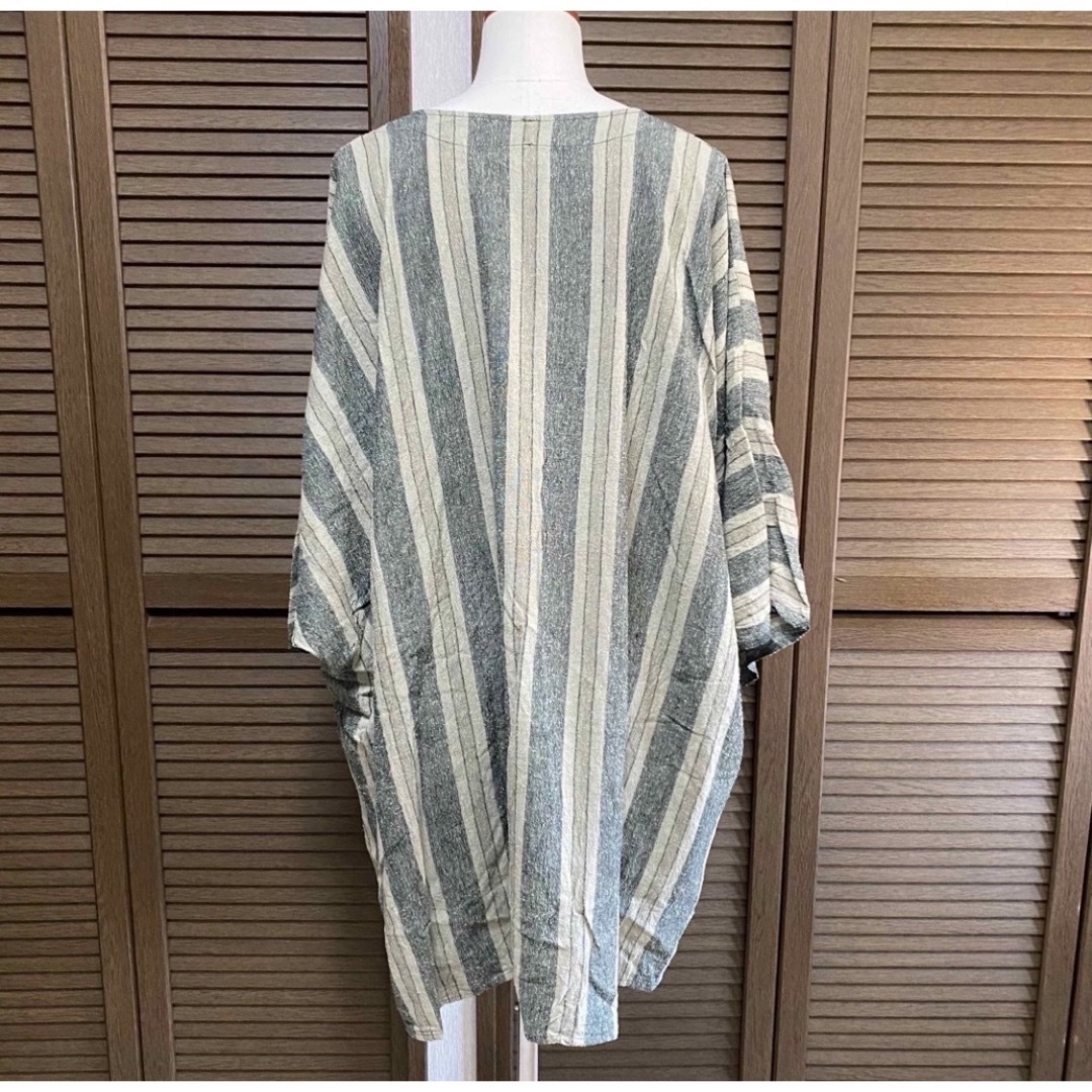 vintage stripe caftan dress