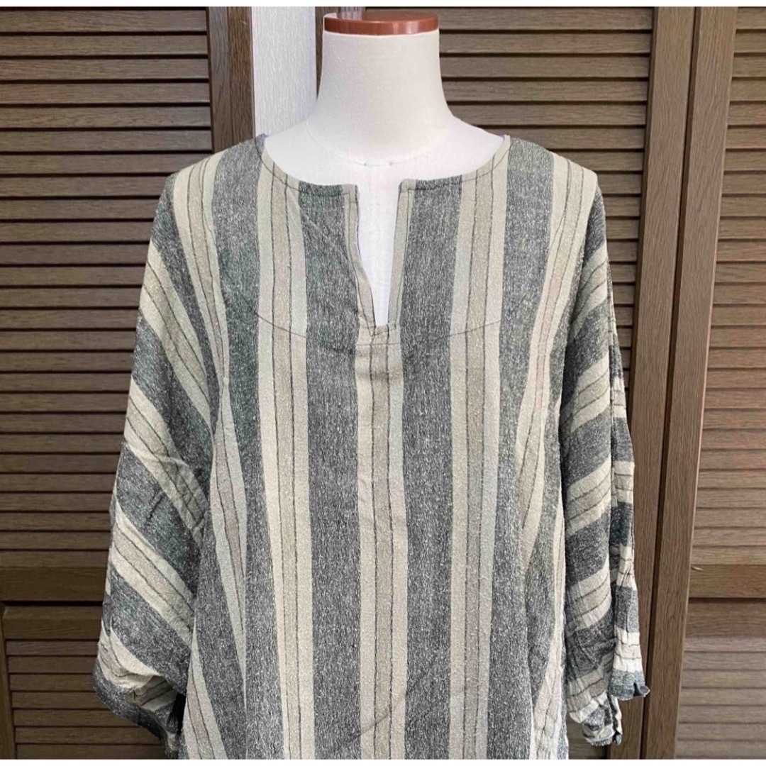 vintage stripe caftan dress