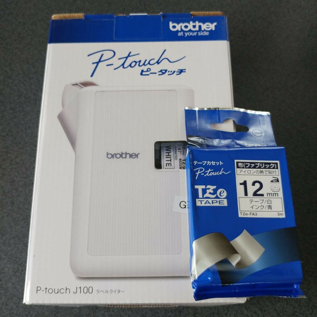 brother P-touch ピータッチ PT-J100W +純正品テープ1本