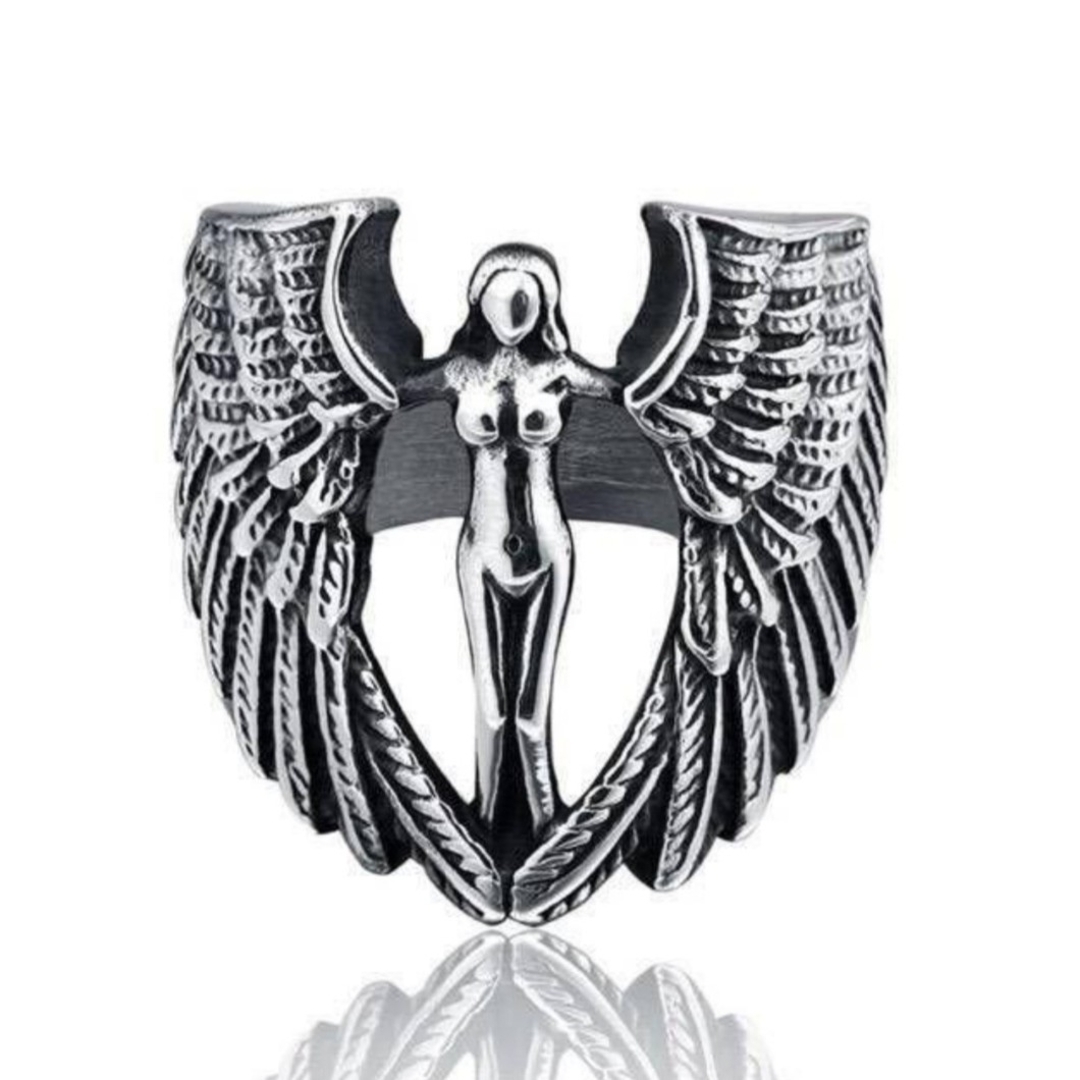 【SALE】リング メンズ シルバー エンジェル 銀色 天使 指輪 20号 メンズのアクセサリー(リング(指輪))の商品写真